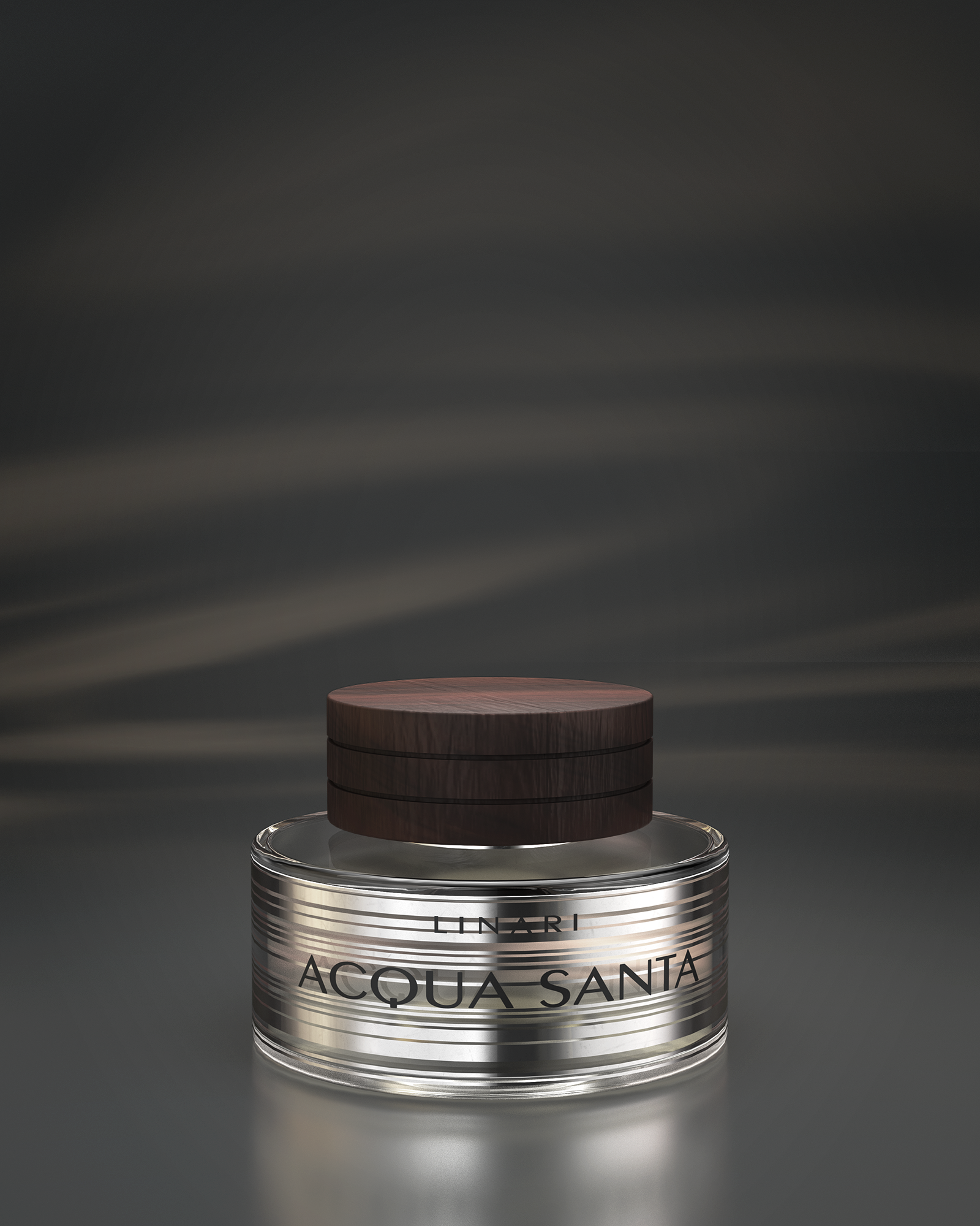 LINARI ACQUA SANTA Eau de Parfum in a French heavy-glass bottle with rings made of 21-carat platinum.