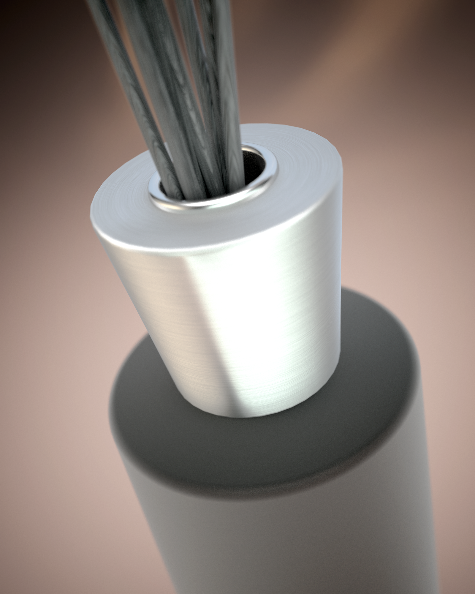 LINARI ONICE Raumduft-Diffusor aus italienischem Glas, schwarzem Samt und gebürstetem Aluminium, schwarze Stäbchen