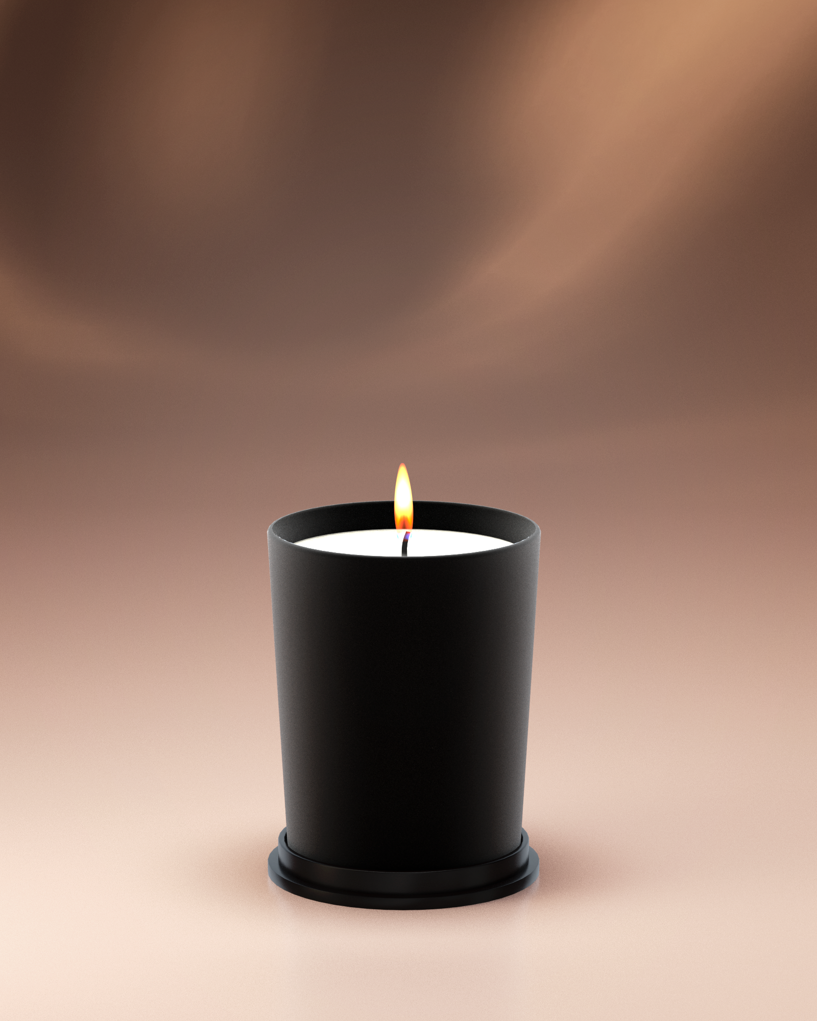 LINARI ONICE Duftkerze im mystisch-schwarzen Samtglas mit Bakelit-Deckel, sanft flammend und sinnlich warm.
