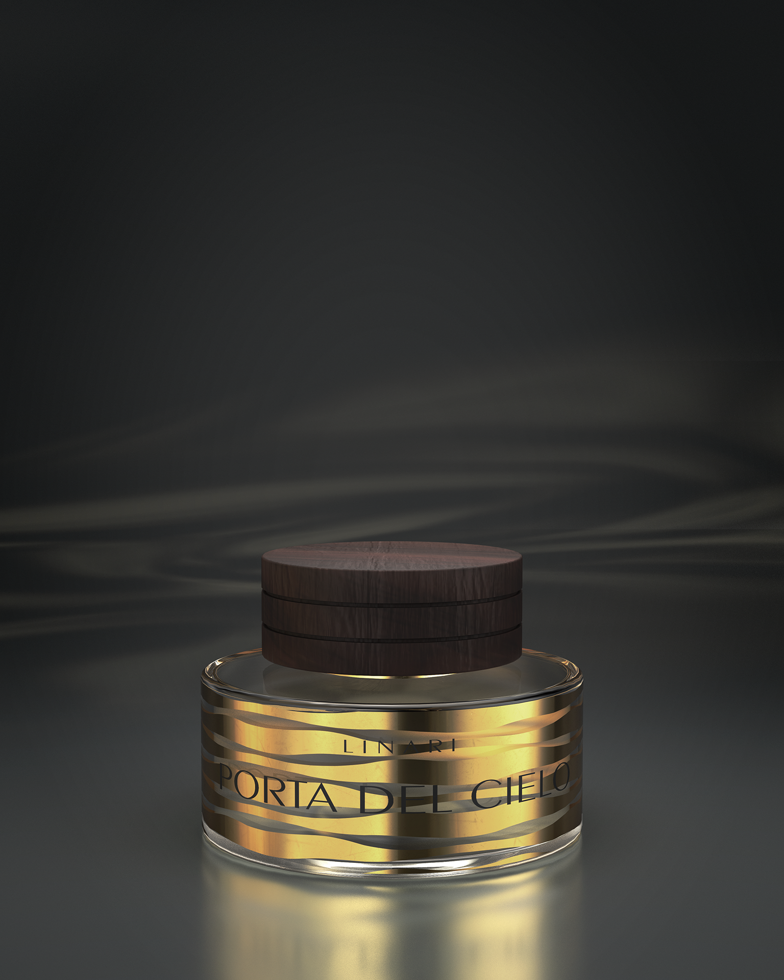 LINARI PORTA DEL CIELO Eau de Parfum im Flakon aus französischem Schwerglas mit 22-karätigem Gold und Holzverschluss.