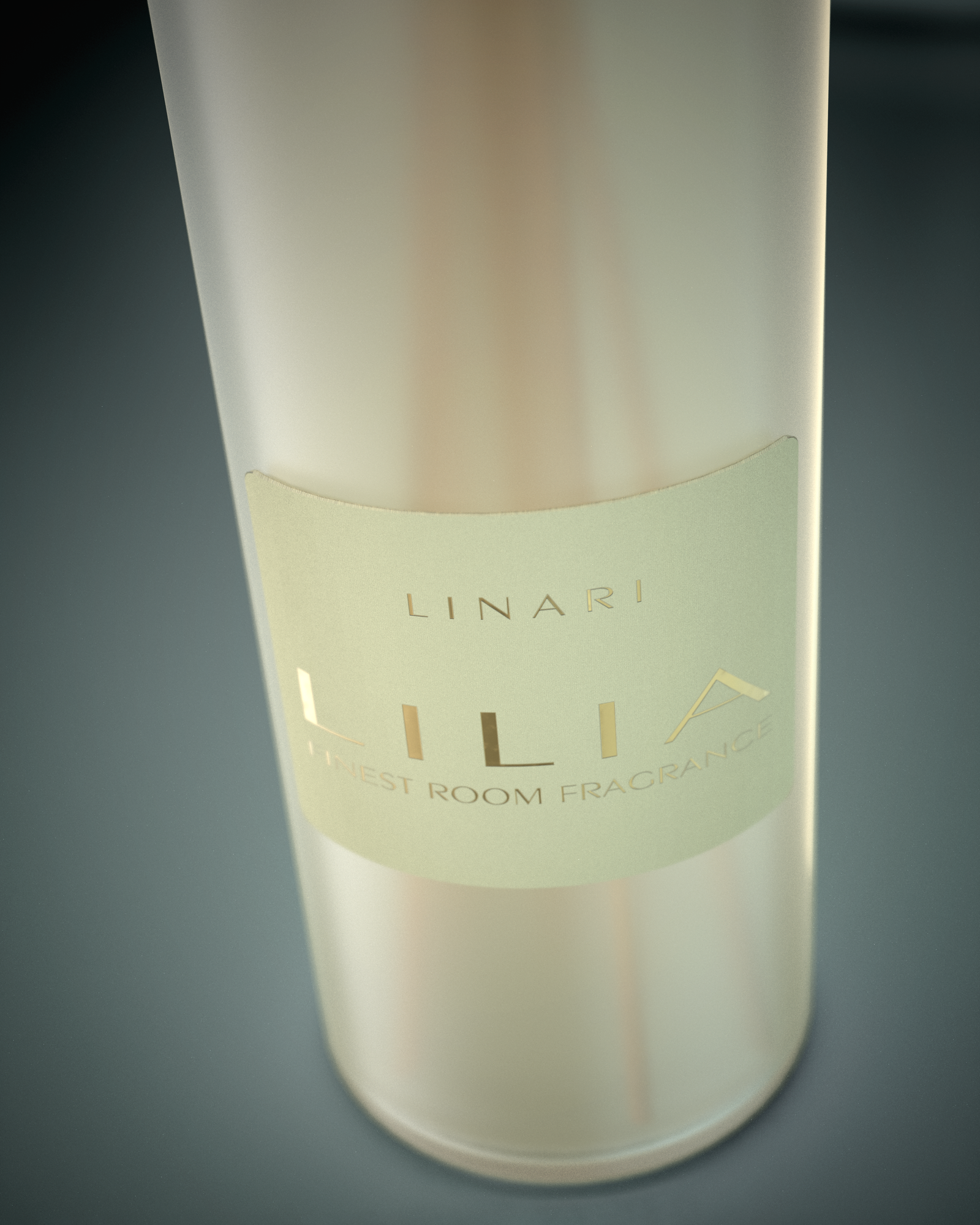 LINARI LILIA Raumduft-Diffusor im satinierten Flakon aus italienischem Glas mit Wengeholz-Deckel