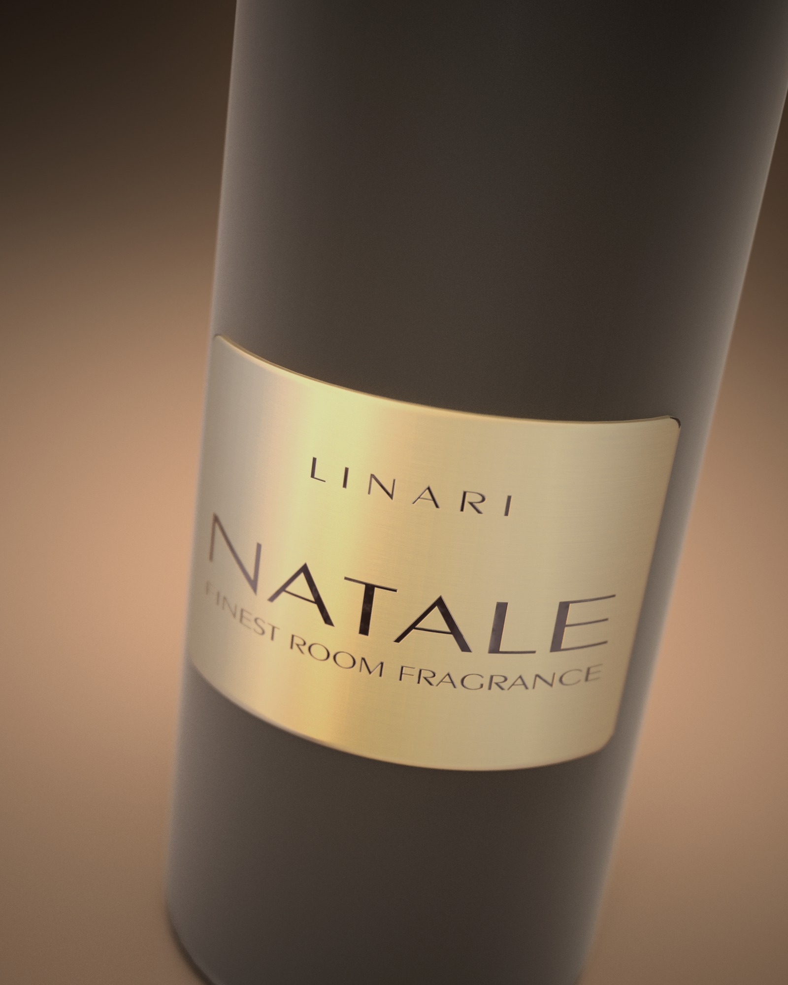 LINARI NATALE Raumduft-Diffusor im samtbezogenen Flakon aus italienischem Glas mit goldfarbenem Metalletikett